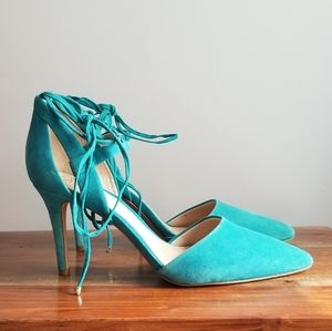 Vince Camuto Teal Heels Size 8